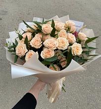 Букет Кремовые розы Латте в Новосиньково